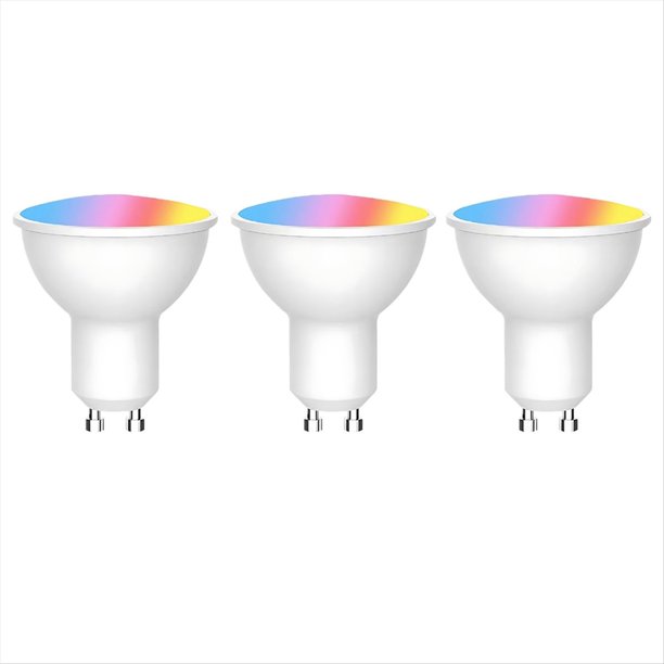 Bombilla LED Inteligente GU10 con WiFi, Regulable, 6 W, 220 V, Control por Aplicación Smart Life, Funciona con y , 3 Unidades
