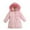 Pink, variant on REDARER Girls Winter Padded Coat, Trim Down Jacket for Kids, Cozy Warm Outerwear for Cold Weather,Size:6-7 Years