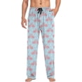 thumbnail image 4 of Friendly Flamingos Men's Pajama Pants, Soft and Comfortable Lounge Sleep Bottoms with Pockets, Men's Sleepwear with Custom Print, X-Large, 4 of 7