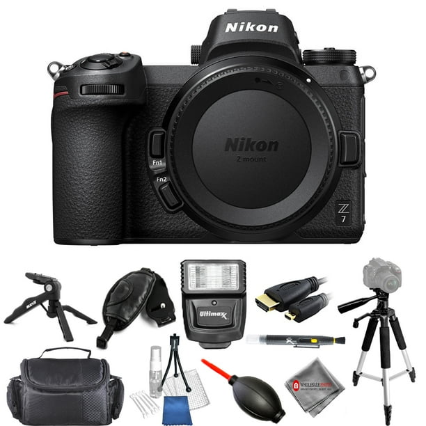 Nikon Z7 Mirrorless Digital Camera (Body Only) Bundle Includes: Flash, Tripods, Gadget Bag, Wrist Strap and More - AUTHORIZED DEALER