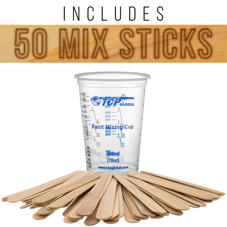 EpoxyStix 32oz Triangular Paint/Epoxy Mixing Cups - Pack of Ten - Ideal for Mixing and Precise Pouring - Made from Polypropylene - Measurements in