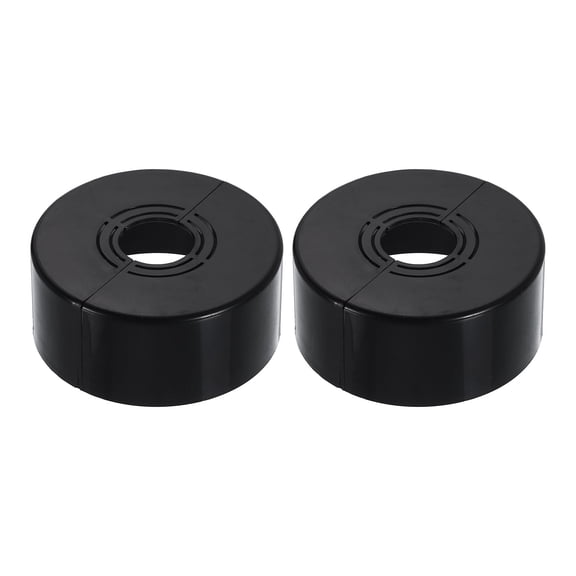 2Pack Wall Split Flanges, 1.18" Thick Cuttable Escutcheon Plate, Black