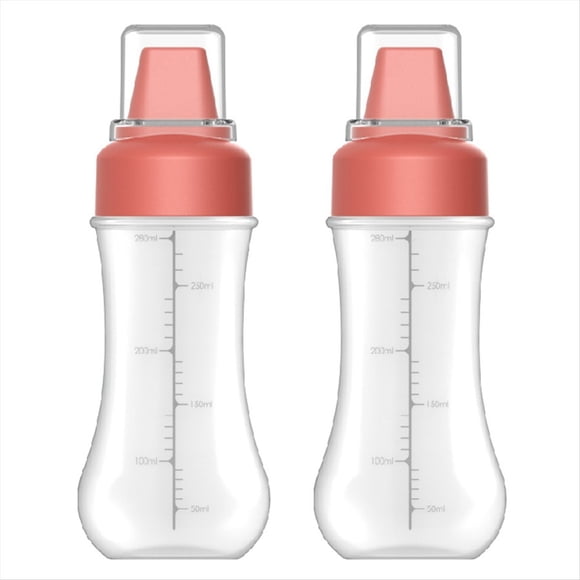 Botella Exprimible con Múltiples Orificios, para Condimentos, con Escala para Alimentos de Cocina, 350 Ml B