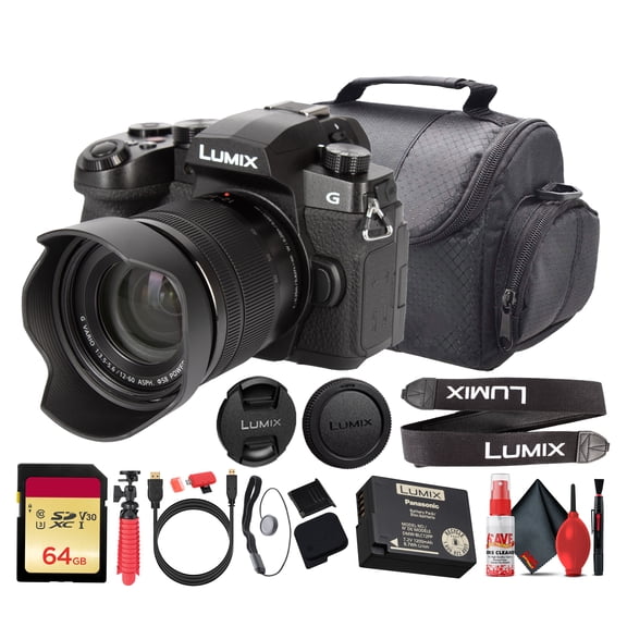Panasonic Lumix G97 Mirrorless Camera   12–60mm Lens | 20.3MP MFT Sensor | 4K Video (DC-G97MK)   64GB Card   Camera Bag   HDMI/Micro Cable   Flexible Tripod   Cleaning Kit   More