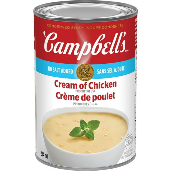 Campbell's® Condensed No Salt Added Cream of Chicken Soup, Shelf Stable, 284 mL