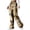 Khaki, variant on Staron Women's Camouflage Workwear Pants Elastic Waist Straight Leg Drawstring Pocket Casual Loose Comfy Lounge Outdoor Travel Pants, Khaki 3XL