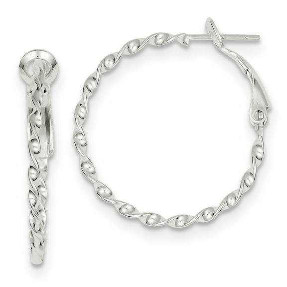 Primal Silver Sterling Silver Twisted Hoop Earrings