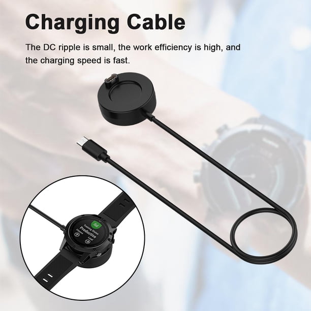 Muelle Del Cargador Cargador Dock 1m Cable Base de disco de carga para Garmin Forerunner 265 265S 965Watch