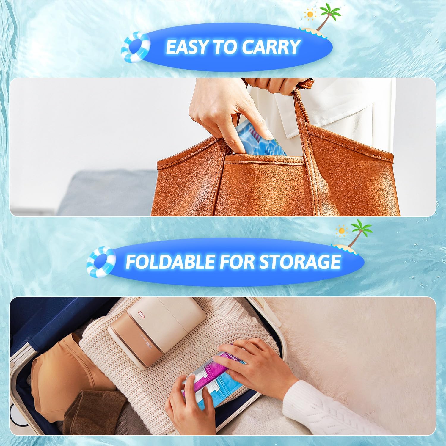 BN-LINK 4-in-1 Inflatable Pool Float Hammock, 2-Pack photo 7
