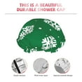 thumbnail image 5 of Kdxio Snowflake Print Shower Cap for Women,Elastic and Reusable,Double Waterproof Layers Bathing Hat, 5 of 9