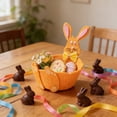 thumbnail image 3 of Easter Bunny Storage Basket A Gift Suitable For F Riends(F-Orange), 3 of 6