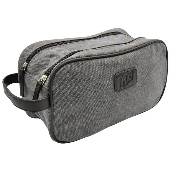 Union Razors Toiletry Bag for Men or Women TB1 - Travel Dopp Kit Holds Meds Make-up Grooming Items - Strap for Hanging