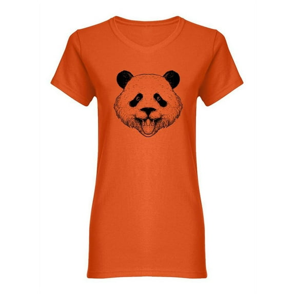 Panda Head Silhouette Design Shaped Tee Women's -Image by Shutterstock