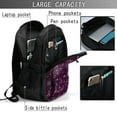 thumbnail image 4 of Balery Snowflakes and Hearts Print USB Charging Backpack for Men and Women - Water-Resistant, Anti-Theft Laptop Backpack with USB Port for Travel, Work, School, and College, 4 of 7
