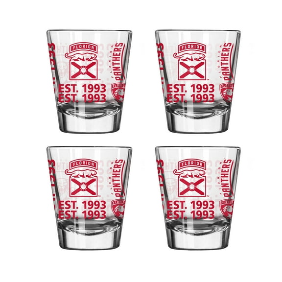 Logo Brands Florida Panthers 4-Pack 2oz. Shot Glass Set