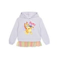 thumbnail image 2 of Bluey Bingo Fleece Pullover Peplum Hoodie and Leggings Outfit Set Toddler to Big Kid, 2 of 5