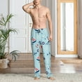 thumbnail image 2 of Sikiie Sailboats Anchors Mens Pajama Pants Sleep & Lounge Pants, PJ Bottoms With elastic waistb and Pockets, 2 of 6