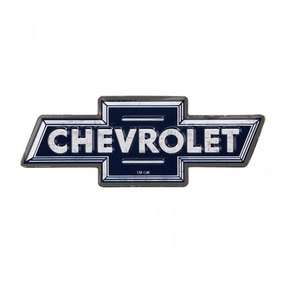 Chevrolet Aimant en Étain Gaufré avec Logo Papillon Classique