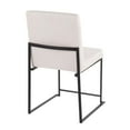 thumbnail image 6 of LumiSource Black Steel, Beige Fabric High Back Fuji Dining Chair - Set of 2, 6 of 8