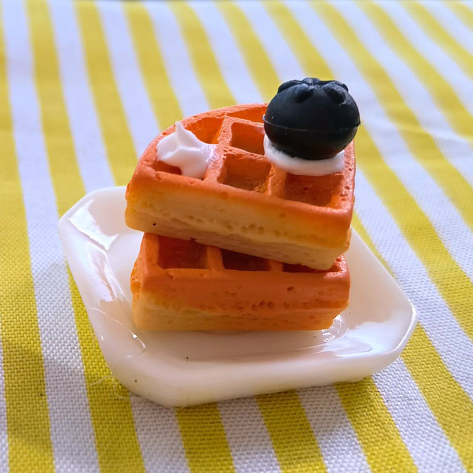 Waffle Breakfast 2 Pk Surprise Set of Miniature 1:6 Scale Plates