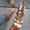Gold, variant on Women's Rhinestone Butterfly Gladiator Sandals, Open Toe Adjustable Ankle Strap Flat Shoes, Sparkly Casual Summer Sandals for Beach Gold 5.5(36)