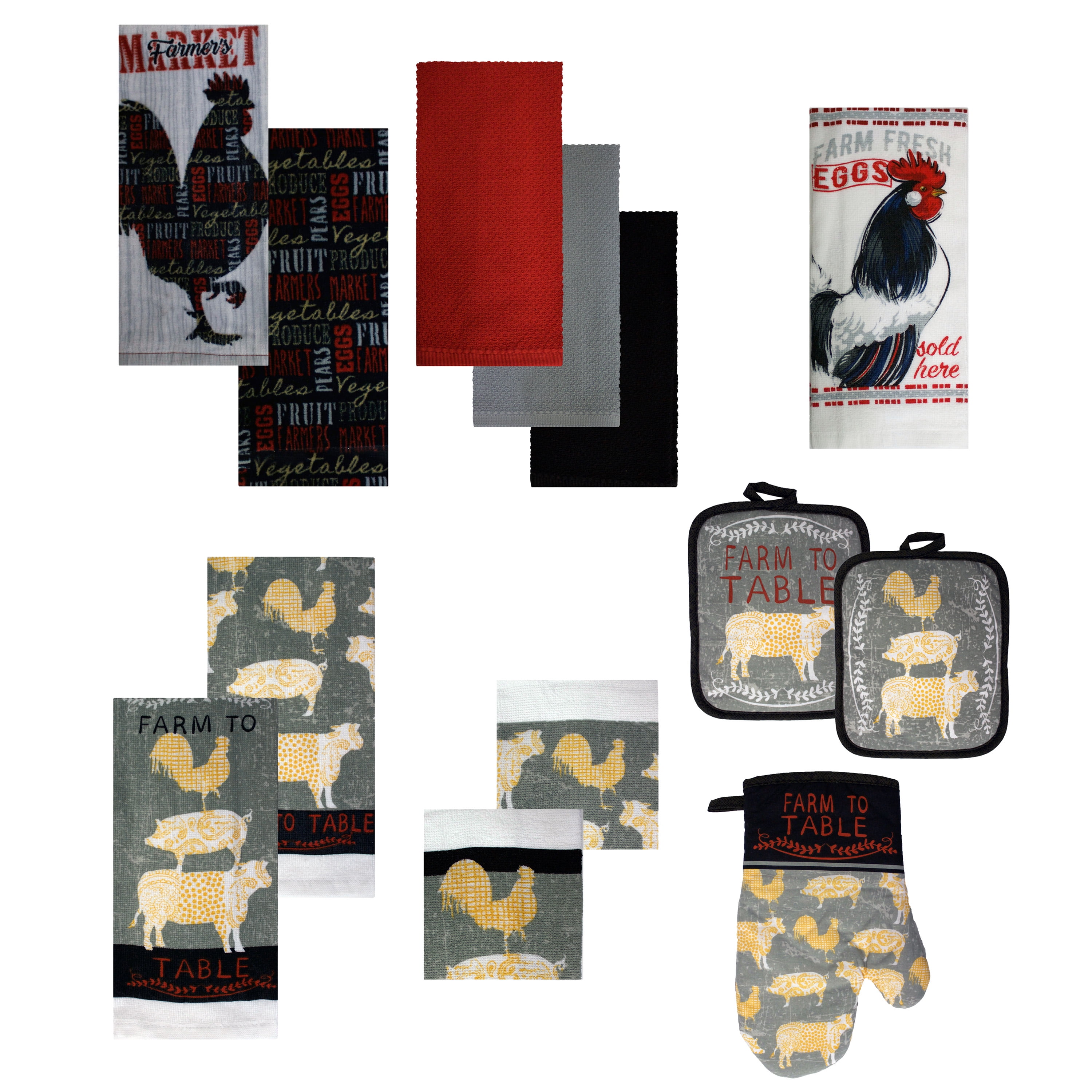 kitchen towels and dishcloths