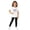 White, variant on ITSAME Girls Outfit 2-Piece, Round Neck Bow Printed Top and Casual Pants Summer Casual Fashion Set for Kids White Size 7