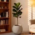 thumbnail image 3 of Olurrisa 17.1" Dia x 15.35''H Magnesium Oxide Round Planters for Indoor and Outdoor Plants, Plant Pot with Drainage Holes for Home Garden Patio, 3 of 5