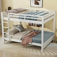 thumbnail image 3 of Euroco Wood Queen over Queen Bunk Bed for Kids Teens Adults, White, 3 of 11