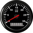 thumbnail image 1 of Universal Tachometer 85mm Car Boat Tacho Sensor Marine with Hourmeter 3000 4000 6000 8000 RPM Tachometer 12V/24V Red Backlight ,Wide Applicability, 1 of 7