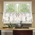 thumbnail image 4 of Yayeee Kitchen Curtains Tier Set of 2 Light Filtering 57"x24" Over Sink Window Panels, Beige Rabbits and Carrots, 4 of 7