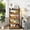 Brown, variant on Fnova 46" 5-Tier Wood Storage Rack, Pull-Out Snack Stand Fruit Vegetable Basket Stand, Shelf Organizer with Heavy-Duty Metal Frame for Kitchen, Living Room, Bedroom