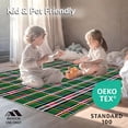 thumbnail image 4 of ODIKA 3'x5' Machine Washable Non-Slip Area Rug, Classic Tartan Patchwork Plaid with Interlocking Festive Motifs High Traffic Rug with Pad, Green, 653865, 4 of 8