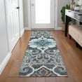 thumbnail image 4 of Dalyn Rugs Machine Washable Indoor/Outdoor Chantille Teal 2'3" x 7'6" Runner Rug, 4 of 7