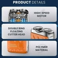 thumbnail image 3 of Mini Electric Explosive Shaver, 2025 New Upgrade Pocket Shaver for Men, Double Head Washable Electric Razor with Led Power Display, Portable Rotary Dual Ring Razors for Home Travel (Orange), 3 of 7