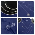 thumbnail image 7 of UTSJKR Men’s Vintage Stand‑Up Collar Full‑Length Cloak with Ornate Shoulder Chain Accent, Medieval Robe for Halloween Cosplay, Stage Role‑Play and Costume Gathering Navy, 7 of 7