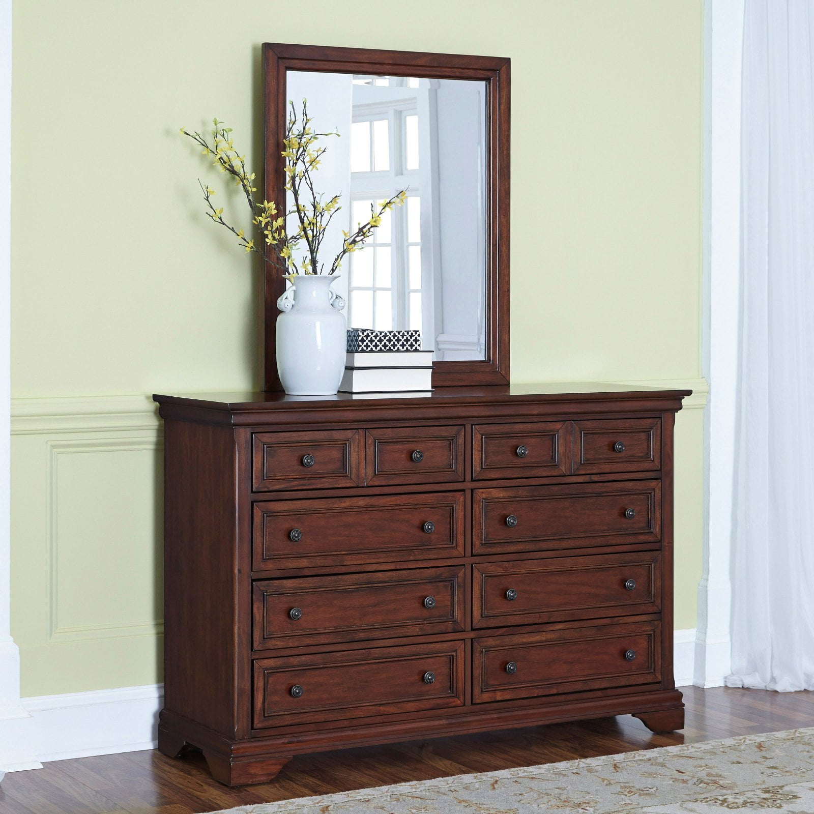 Home Styles Lafayette Dresser and Mirror - Walmart.com ...