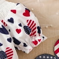 thumbnail image 4 of Baby Rompers Girl Short Sleeve Independence Day 4Th Of July Prints Romper Baby Bodysuits Onesies Girl Red 6 Months-12 Months, 4 of 6