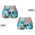 thumbnail image 5 of Picia Vintage Map Travel Essentials Printed Workout Shorts for Women Seamless Scrunch Butt Lifting High Waisted Yoga Gym Booty Running Moisture-wicking Short Pants-XX-Large, 5 of 9