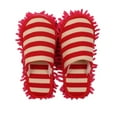 thumbnail image 3 of WEUVEB Red Chenille Microfiber Mop Slippers for Home Floor Cleaning, Anti-Skid, , Comfortable, Size Large, 3 of 7