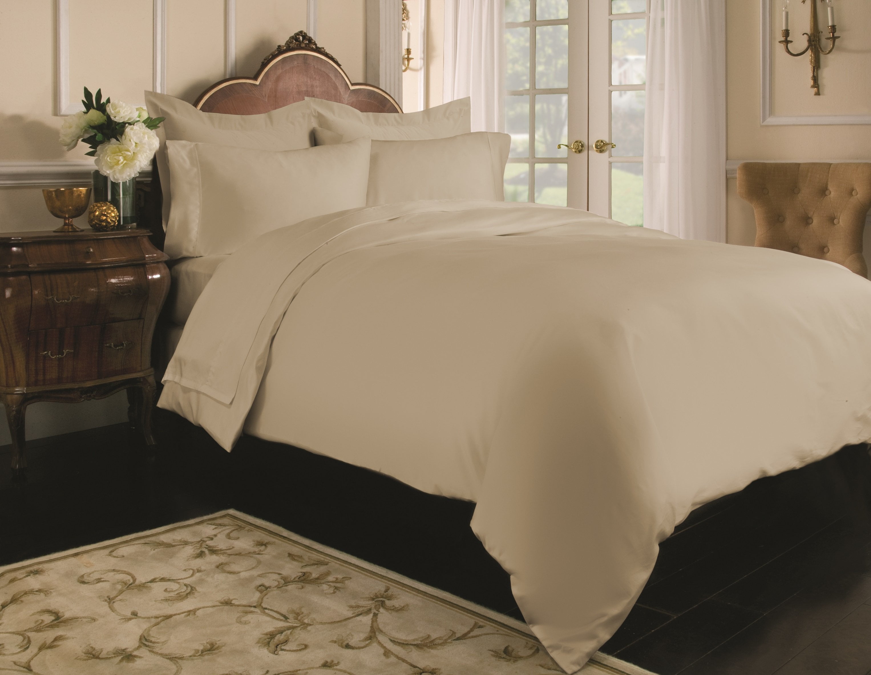 Brielle Home 1000 Thread Count 100 Cotton Sateen Duvet Cover