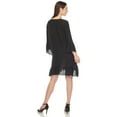 thumbnail image 4 of White Mark Women's Sheer Crochet Cover Up Dress, 4 of 5