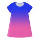 thumbnail image 5 of Teen Girls Dresses Short Sleeve Gradient Dress Casual Summer A-Line Sundress for Kids Soft & Breathable Fabric Ages 4-12 ,Sie:120, 5 of 7