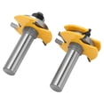 thumbnail image 2 of T Shape Rail and Stile Router Bit 1/2in Shank 3 Teeth Milling Cutter Woodworking Slotting Tool, 2 of 5