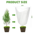 thumbnail image 4 of 3-Pack 25x32 Inch Winter Plant Covers with Drawstring, 2.25 oz Frost Protection Cloth for Outdoor Potted Plants, Shrubs, Trees, and Garden Winterizing Jacket Covers, 4 of 7