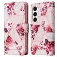 thumbnail image 2 of Premium Wallet Case for Samsung Galaxy S23 Plus, Marble Pattern PU Leather Soft Silicone Shockproof Wrist Strap Handbag Flip Cover with Magnetic Clasp Card Slots Holder Kickstand Case, Rosegold, 2 of 8