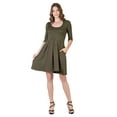 thumbnail image 2 of Womens Scoop Neck Fit and Flare Dress, 2 of 7