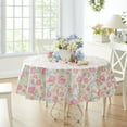 thumbnail image 4 of Newbridge Butterfly Field Floral Blooms 70 inch Round Vinyl Flannel Backed Tablecloth, 4 of 7