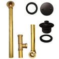 thumbnail image 4 of Westbrass 22-1/2" 17-Gauge Brass Twist & Close Drain Bathtub Assembly with 2-Hole Overflow, Oil Rubbed Bronze, 4 of 15