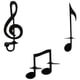 thumbnail image 2 of ColoMX 3pcs Música única de la música forma de forma de pared Candelador de vela decorativa de vela decorativa elección de regalos, 2 of 8